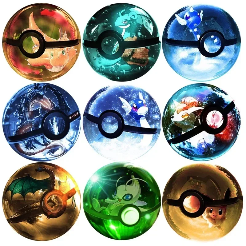 Anime-Pokemon-Go-Ball-K9-Kristall-Poke-Ball-Pokeball-mit-Kristall-LED