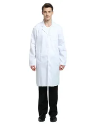 White Lab Coat Doctor Nurse Work Wear Uniform Workwear Hospital Costume Shop Clothing for Men and Women