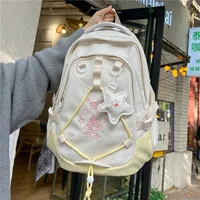 Casual Softback Large Capacity Nylon Backpacks Soft Handle 2024brand Bags for Women Canvas Interior Compartment Zipper Backpacks 2
