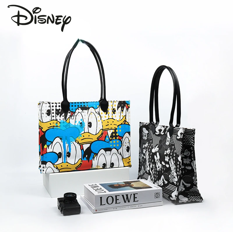 

Новая женская сумка Disney, модная Высококачественная женская сумка-тоут на одно плечо, мультяшная Вместительная женская сумка для покупок