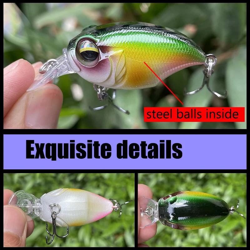 1Pcs Japanese Crankbaits Wobblers 38mm 8g Floating Minnow Artificial Hard Bait Pike Bass Perch Fishing Tackle