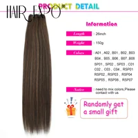 Mèches synthétiques lisses Bio 26 pouces, Extensions capillaires naturelles douces et résistantes à la chaleur, tissage de protéines 3