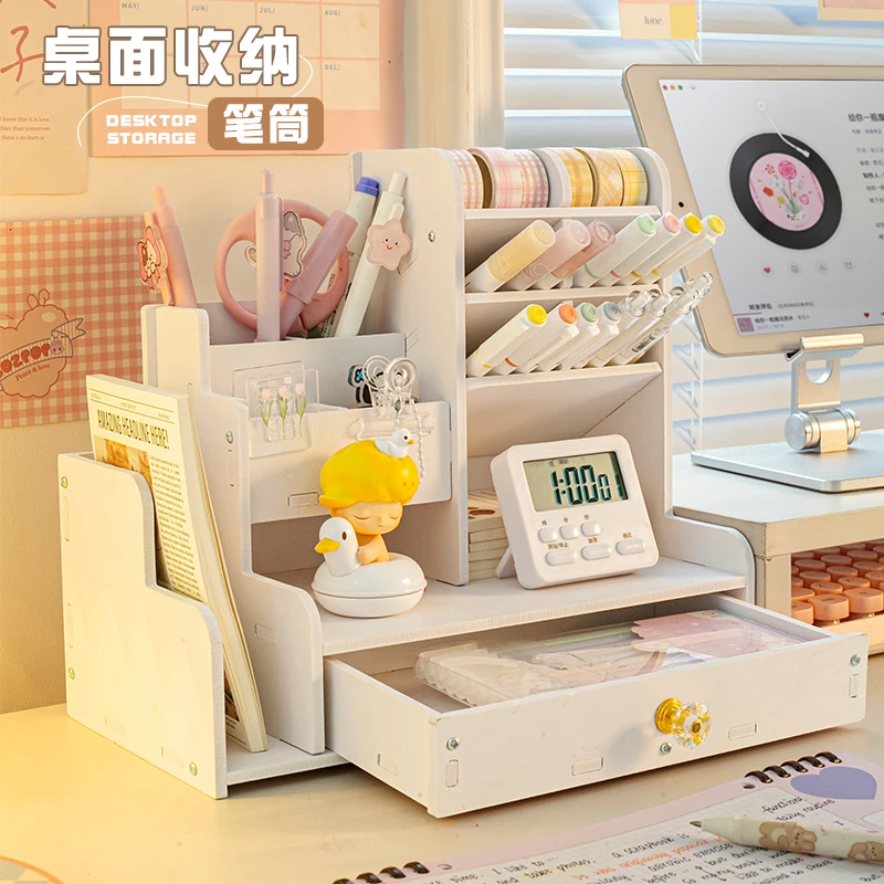 LargeCapacityDiagonalPenBucketStudentDeskMarkerStandChildrenSDesktopStationery