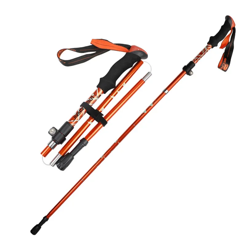 2PCS Trekking Poles Adjustable Ultralight Walking Sticks Alpenstock Outdoor Hiking-Climbing Mountaineering Sticks 3