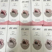 16/18/20Tips French Gel Nail Strips Patch Sliders Adhesive Waterproof Long Lasting Full Cover Gel Nail Stcikers UV Lamp Need 1