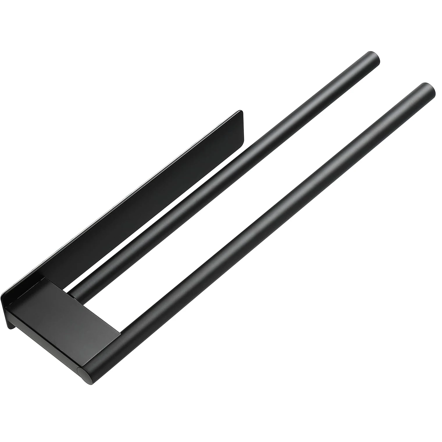 Portasciugamani da bagno senza foratura, barra portasciugamani biadesiva in acciaio inox nero da 39 cm, portasciugamani per bagno e cucina_voghion.com