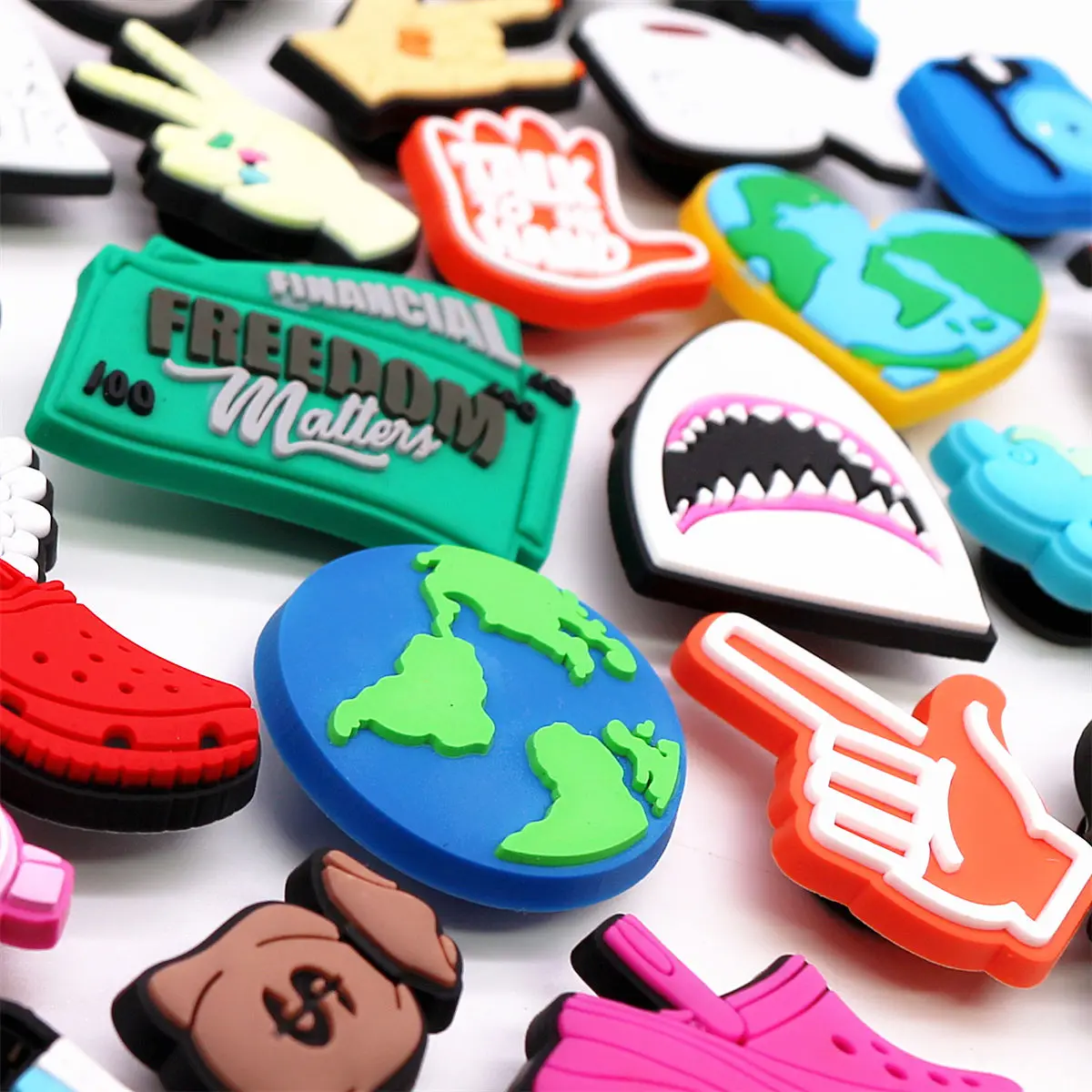Novelty Funny Shoe Charms - Clown & Shark Designs for Kids Party & Christmas Gifts
