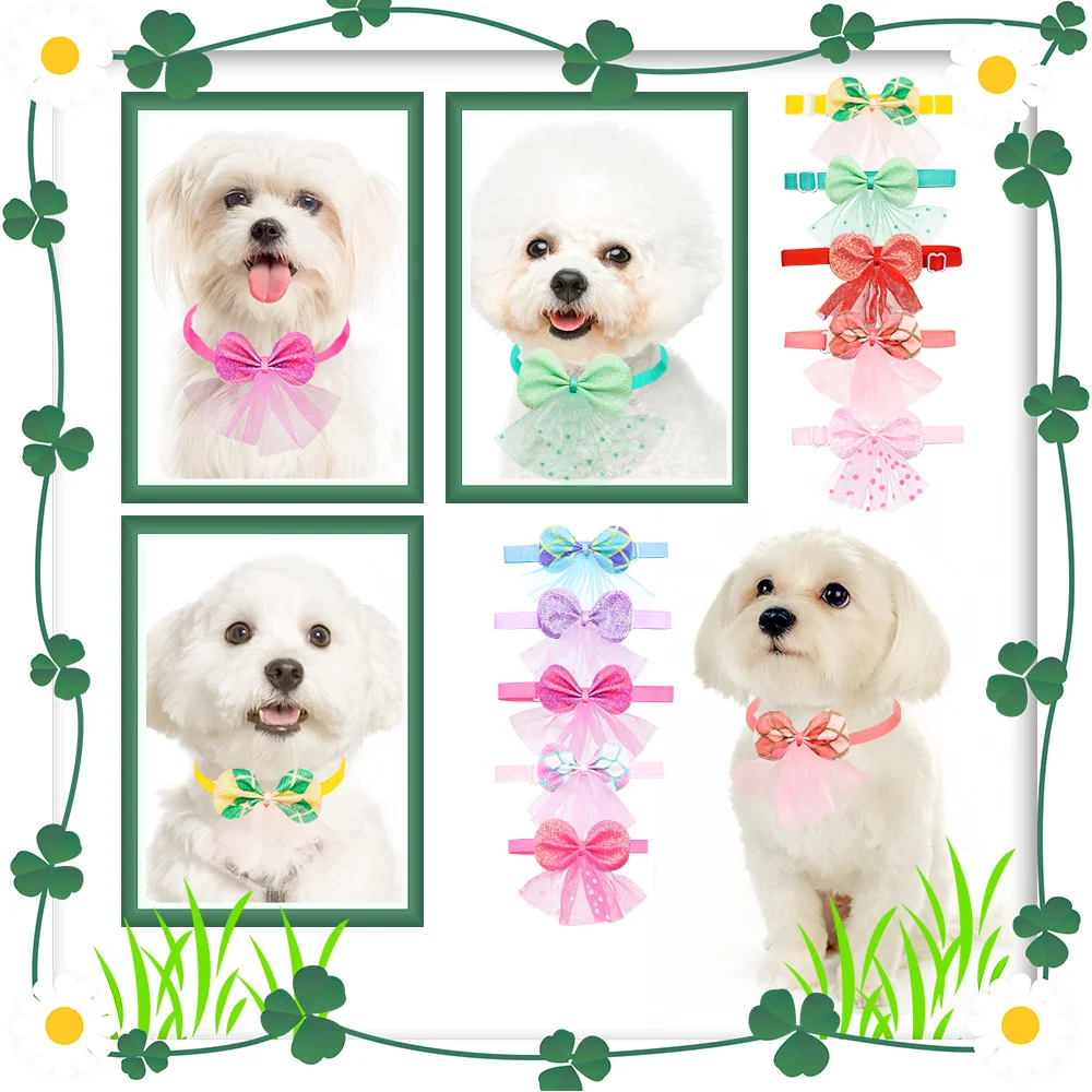 10pcs Dog Bows Pet Supplies Small Dog Bow Ties For Dogs Accessories Pets Dogs Grooming Accessories Dogs Bowties For Small Dogs 5