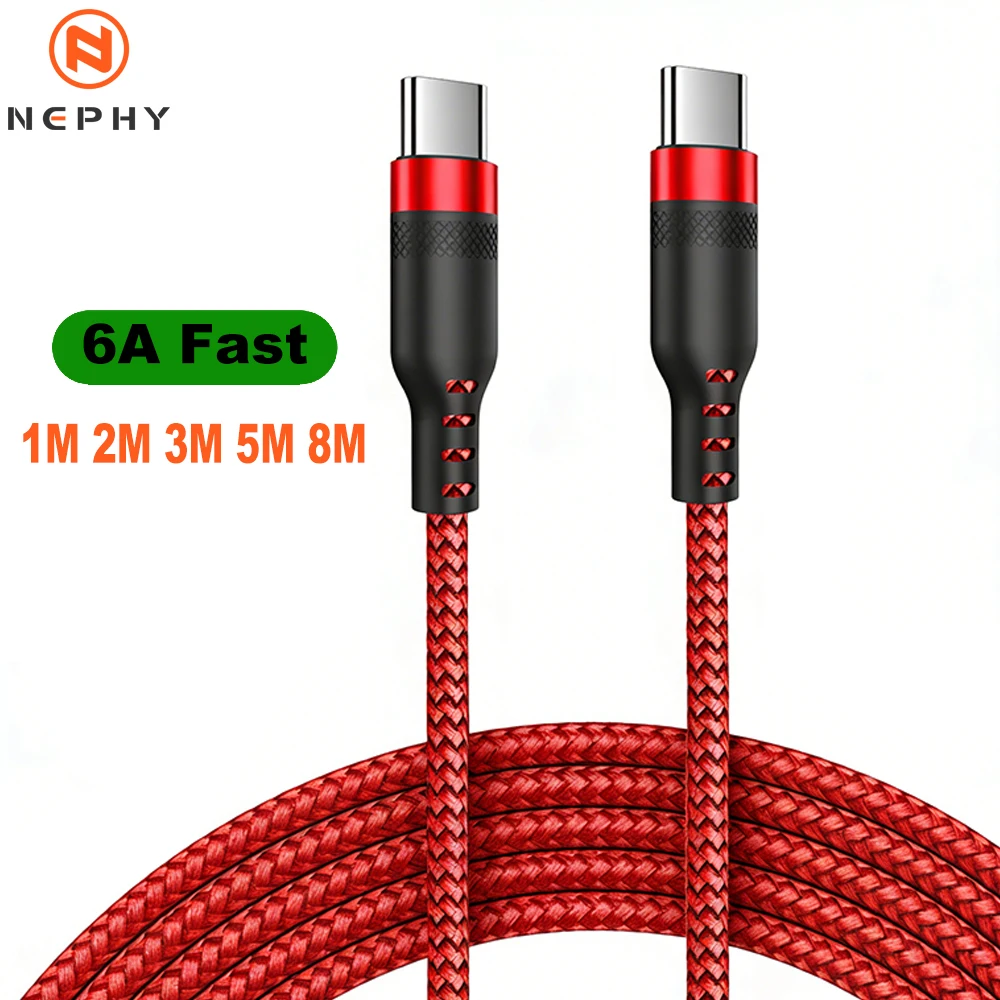 USB Type C to C Cable - Long, Durable 60W Fast Charging Cord