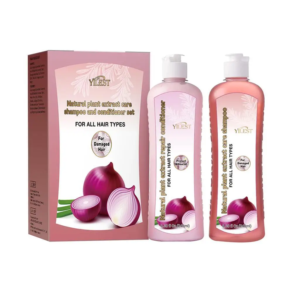 2pc Onion Biotin Rosemary Shampoo Care Set Free Hydroxybenzoate Silicone Shampoo Conditioner For All Hair Types Hair Care Shamp