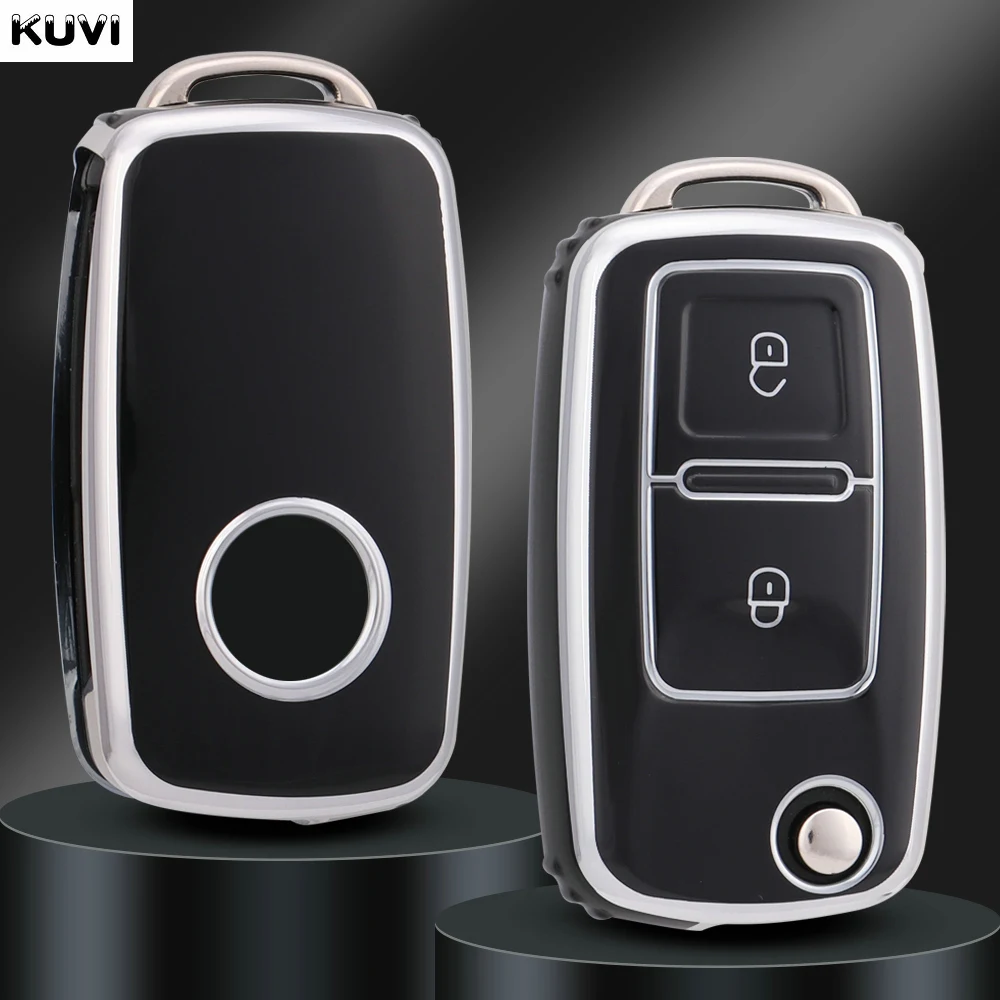 2 3 Buttons TPU Car Key Case for VW Volkswagen