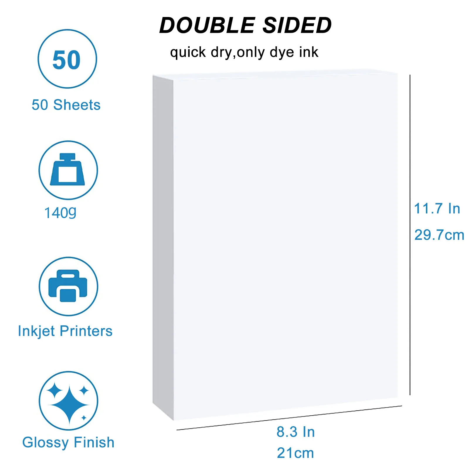 ESHANG مزدوج الجوانب A4 120/140/160/180/200G 50 ور...