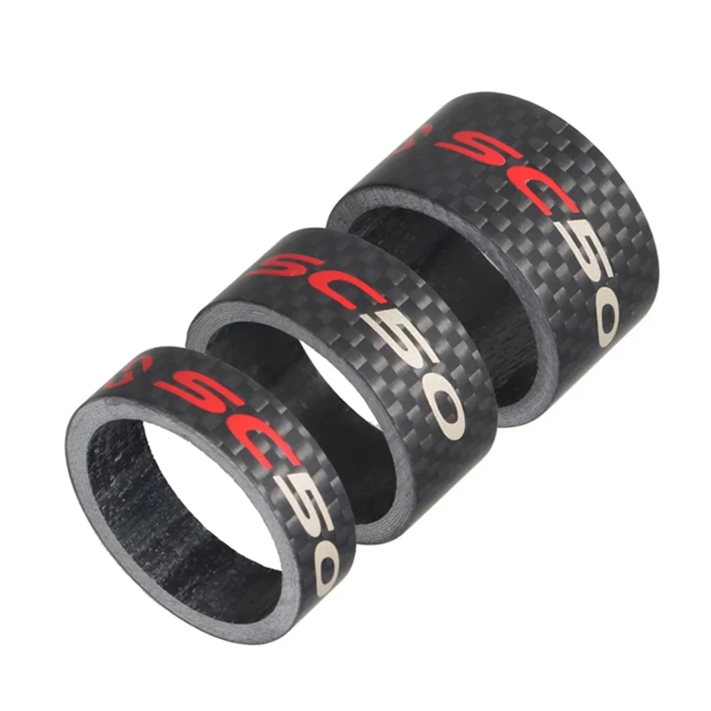 

10/15/20mm SC50 Handle Bar 1-1/8" Front fork Carbon Fiber Washer Spacer Spacing Pad Bike Accessories