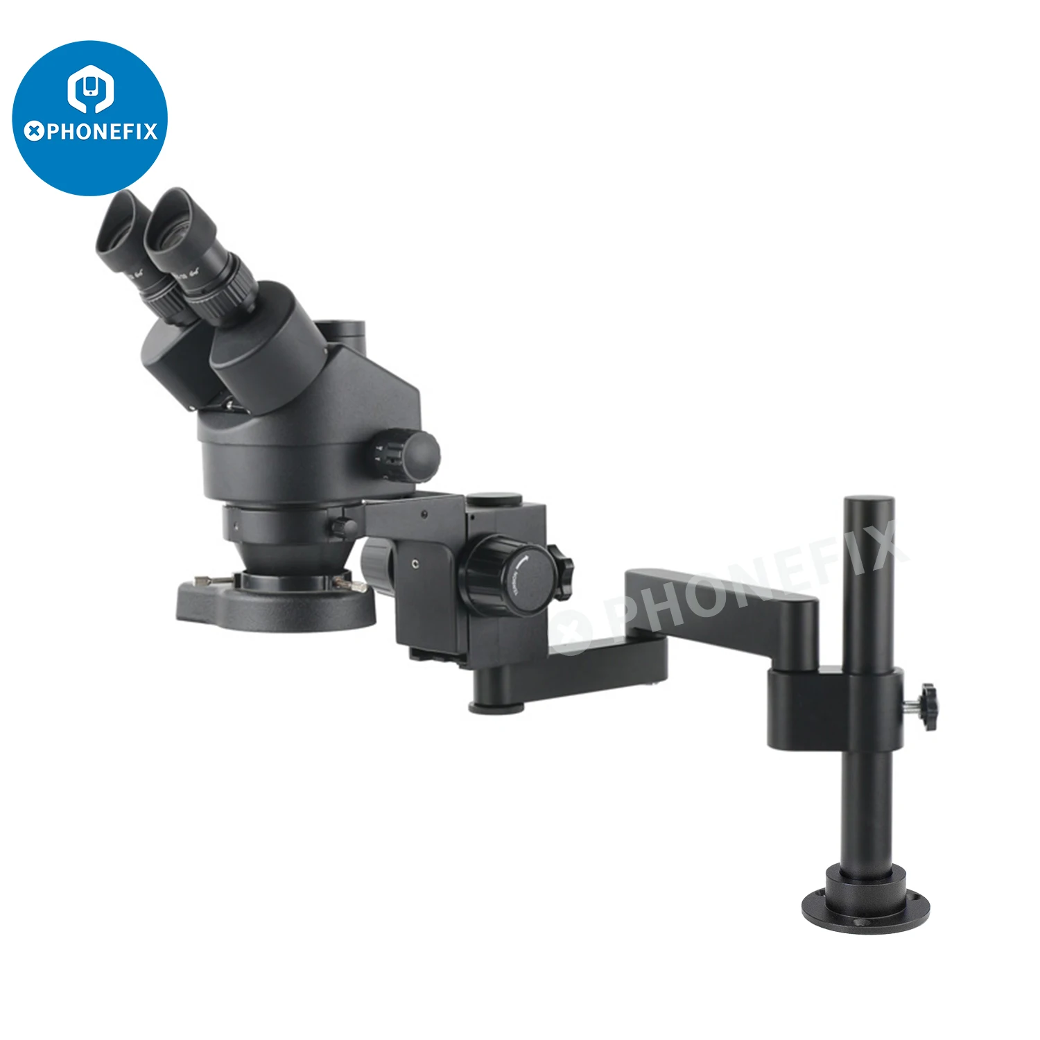

Extension Type Adjustable Direction Articulating Clamp Bracket Arm Stand Base 76/50mm Holder for Stereo Zoom Microscope Camera