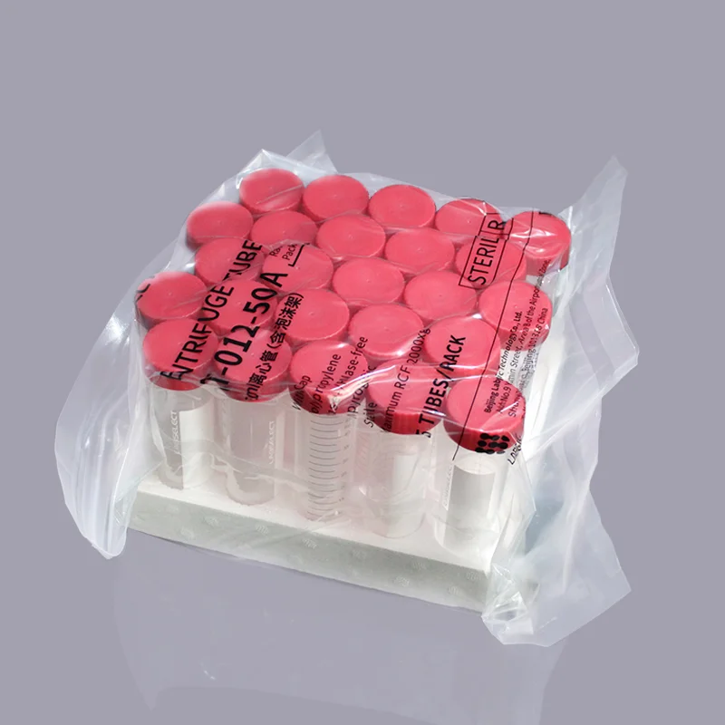 LABSELECT Sterilized centrifuge tube, 50ml Centrifuge tube, With foam rack, 25 pieces/pack, CT-012-50A