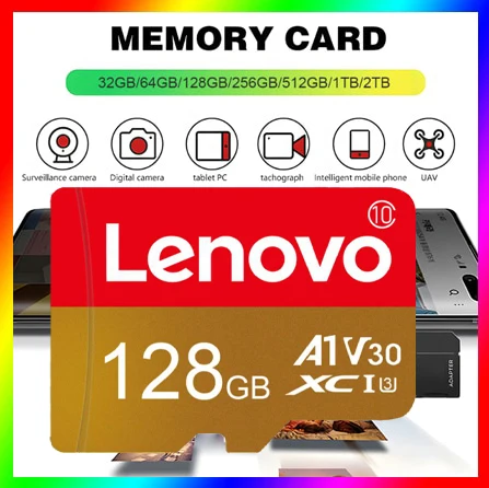 

Lenovo Microsd Class 10 Fast-Speed SD Flash Card for Mini SD/TF Memory Card Game Machine Camera A2 V30 1TB 512GB 256GB 2TB