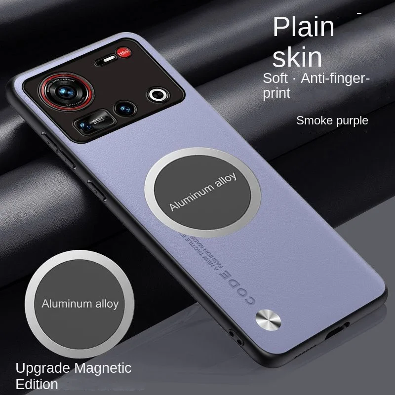 Soft Vegan Leather Magnetic Protective Back Cover Case - Premium Phone Shell