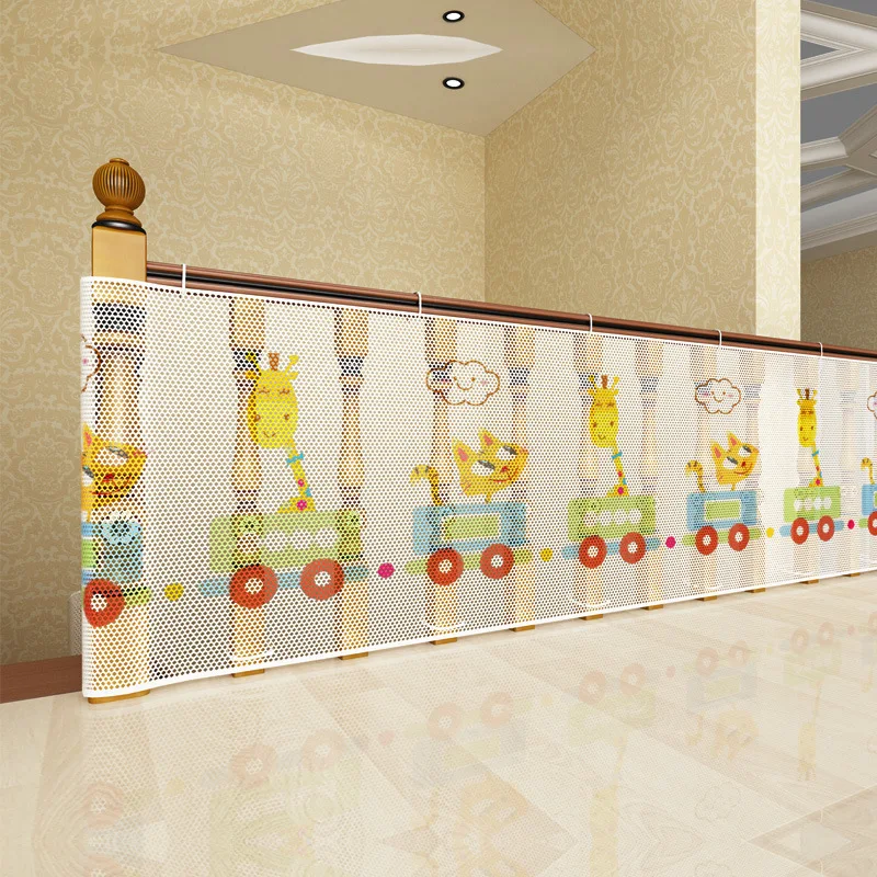 Durable Baby Safety Barrier Stair Fence Cartoon Stair Children Protection Net Child Safety Barrier Balcony Baby child safety net baby safety gate