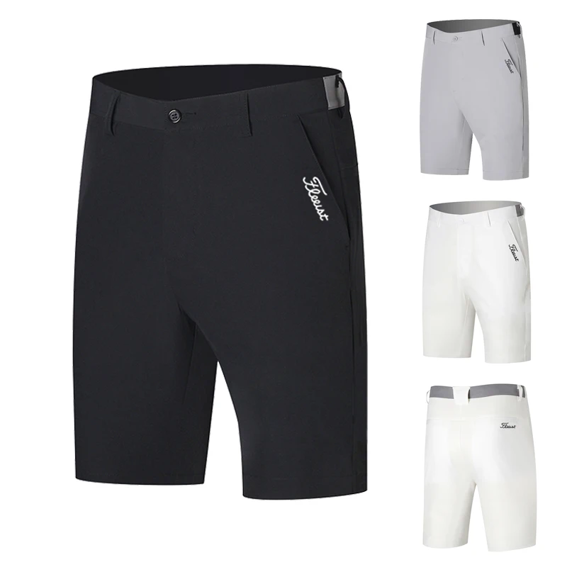 Men Golf Trousers Summer Solid Color Fashion Casual Comfortable Golf Wear Quick-Drying Breathable Shorts