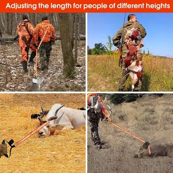 Heavy Duty Deer Drag Strap Reflective Adjustable Nylon Pulling Harness Portable Hunting Accessories for Wild Hogs Ergonomic 5