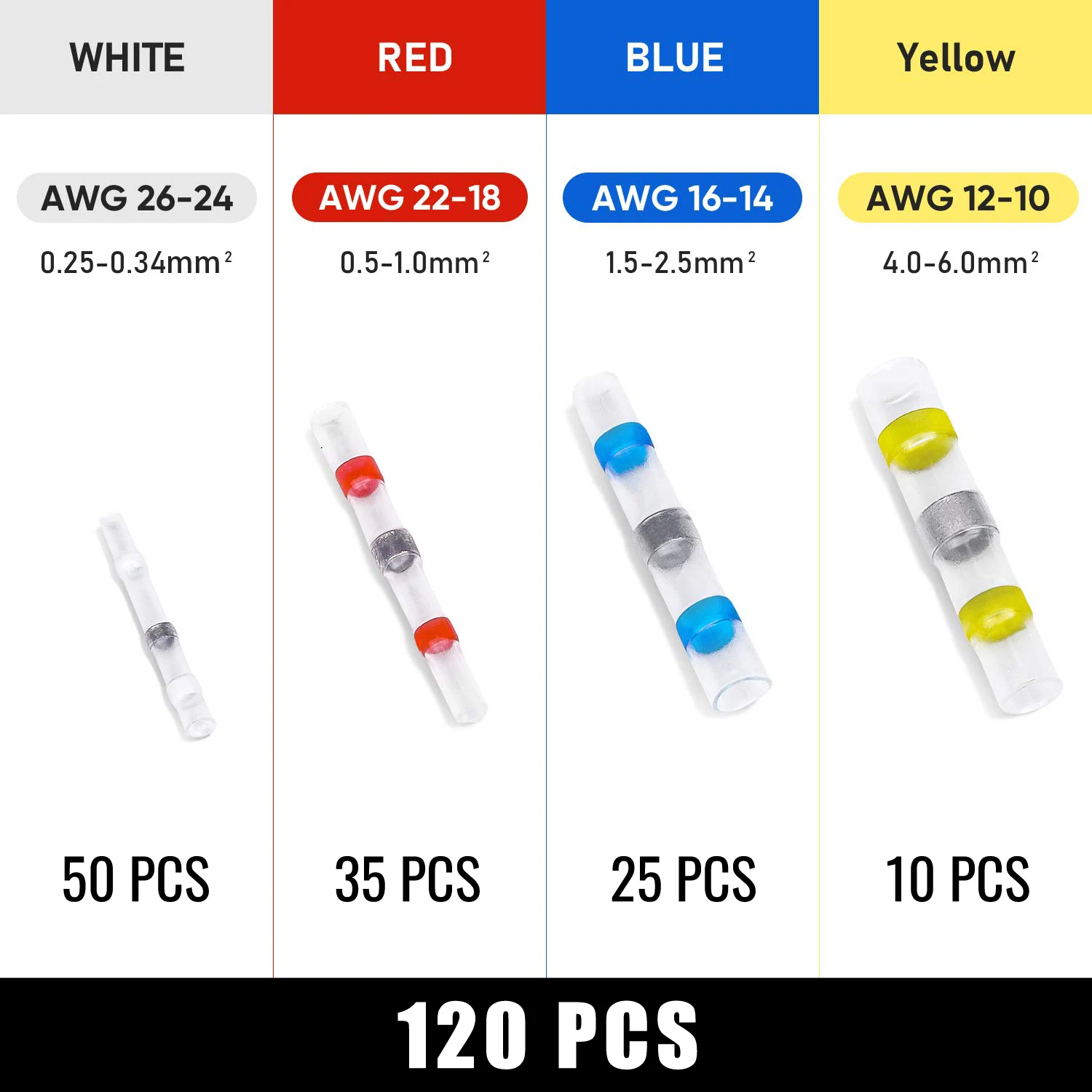 Set Connettori Termoretraibili Per Saldatura - Assortimento