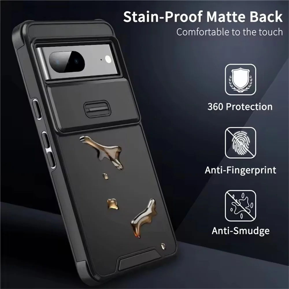 Slide Camera Protector Shockproof Phone Case with Lens Protective Armor Cover