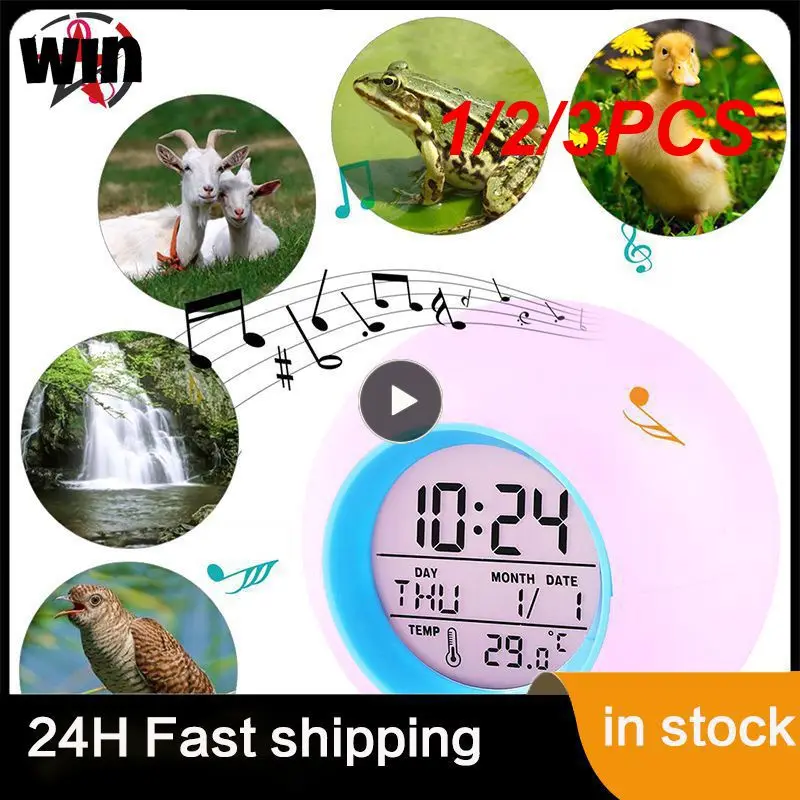 

1/2/3PCS Colors Colorful Pyramid Alarm Clock Novelty Lighting Night Light Digital Wall Clock Timer Digital Led Clocks Novelty