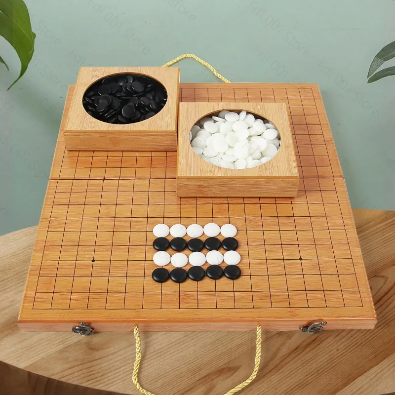 Set da Backgammon a 19 Vie con Scacchiera Bianca e Nera per Pensiero Strategico e Competizioni Divertenti