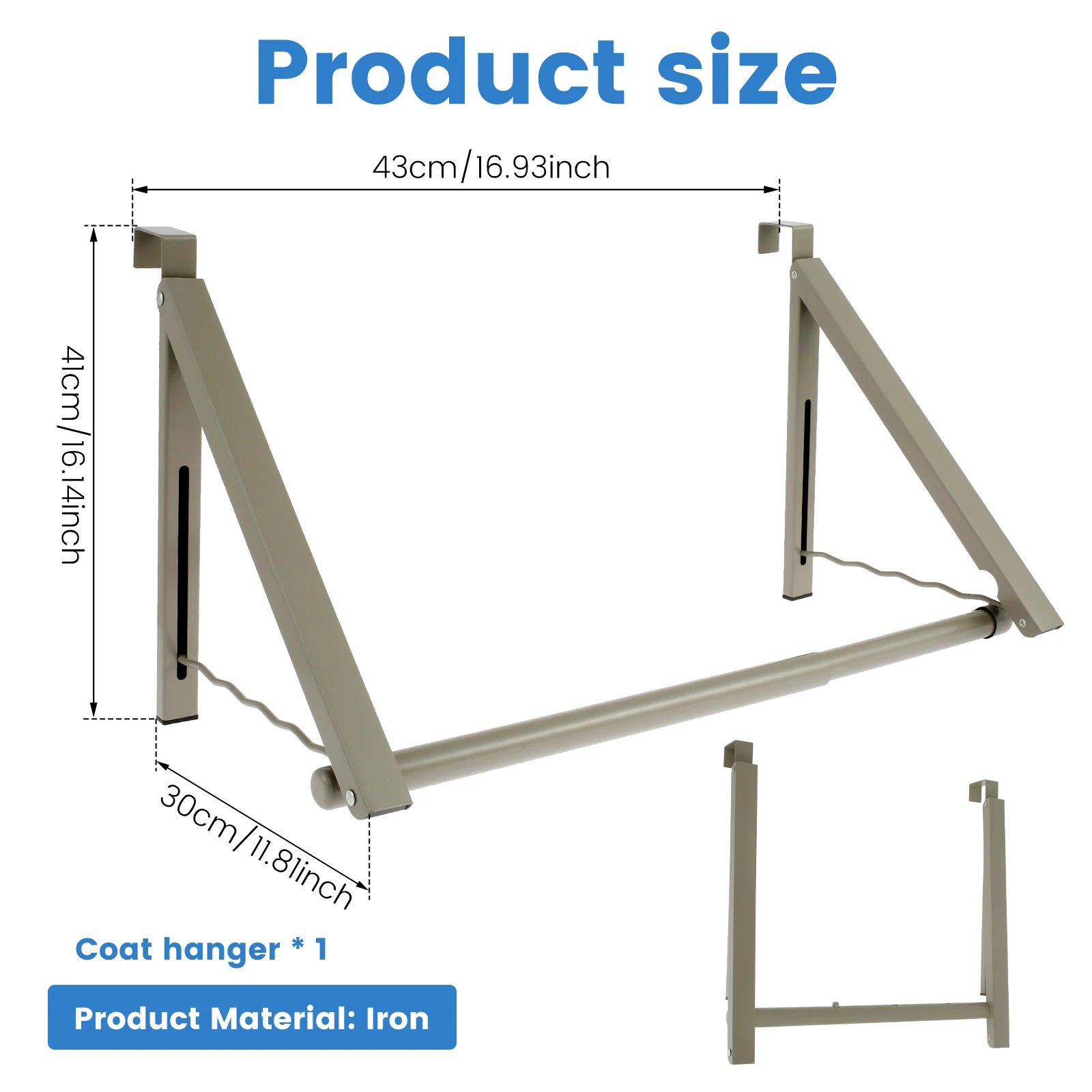 Foldable Over The Door Drying Rack Expandable Clothes Hanging Rack Travel Bedroom Bathroom Clothes Towel Bar Space Saving