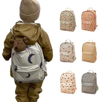 Autumn Winter Kids Backpack Mother Kids Bags Waterproof Cartoon Print Children's Backpack Kindergarten Mommy Backpack 1
