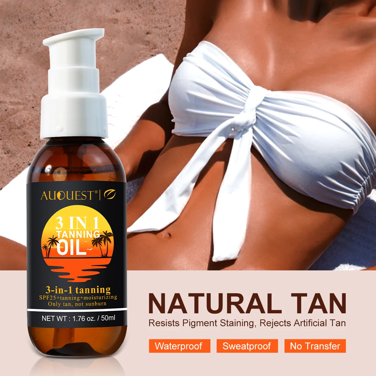 Instant Tanning Oil Bronzer Protection Indoor Tanner sunburn prevention No Need Sunlight Long Lasting Tanning Body Oil