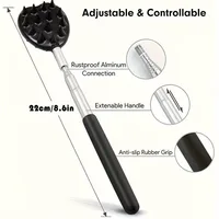 Black Retractable Back Massager | 23-70cm Extendable Handheld Massage Stick for Body