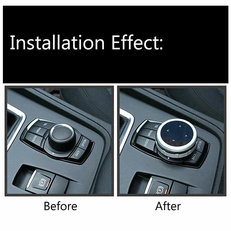 Car Knob Covers Big Button Trim Control For BMW F10 F20 F30 IDrive Stickers