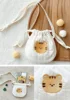 Children Girls Shoulder Bag Embroidery squirrel bear Messenger Bag Kids Keys Coin Purse Mini Handbag Bags Kids Gift 6