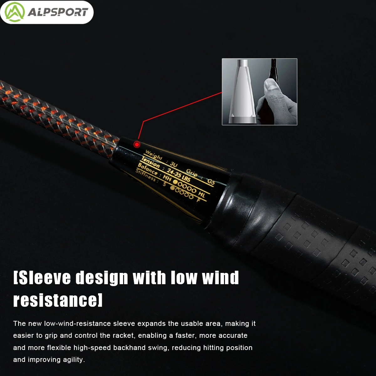 ALP K1 3U Offensive badminton racket Made of T800 high-hardness