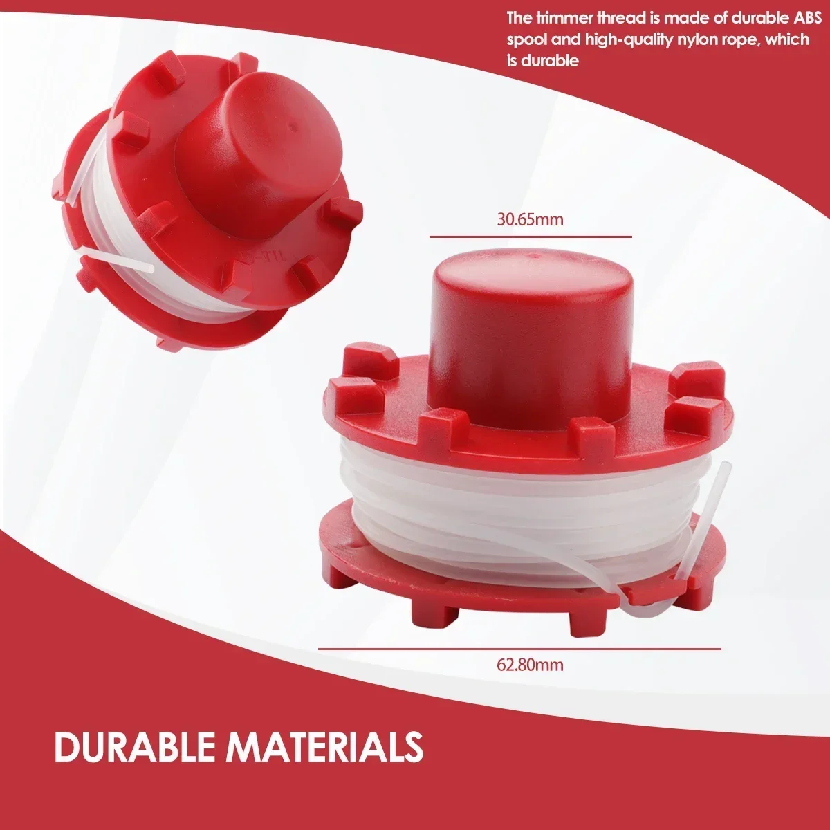 Red Line Spool Trimmer Coil 4 PCS for Einhell Rasentrimmer GE-CT 36/30 Li E SOLO, AGILLO 36/255 BL, AGILLO 18/20