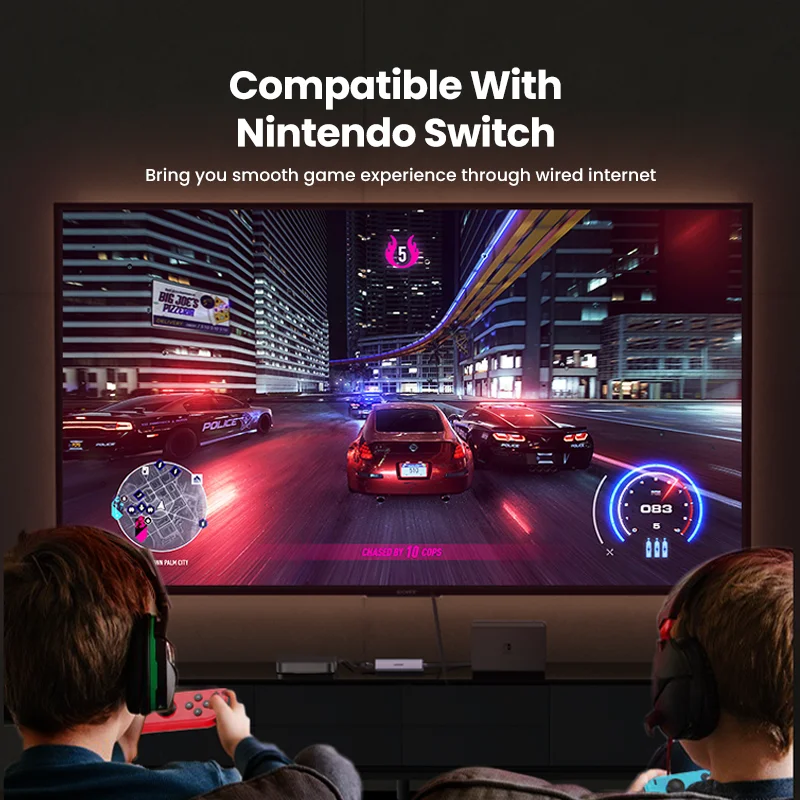 Ugreen-hub Usb 3.0 Adaptador Ethernet Rj45 Compatível com a tv Box Xiaomi mi Box s Placas de rede - Imagem 4