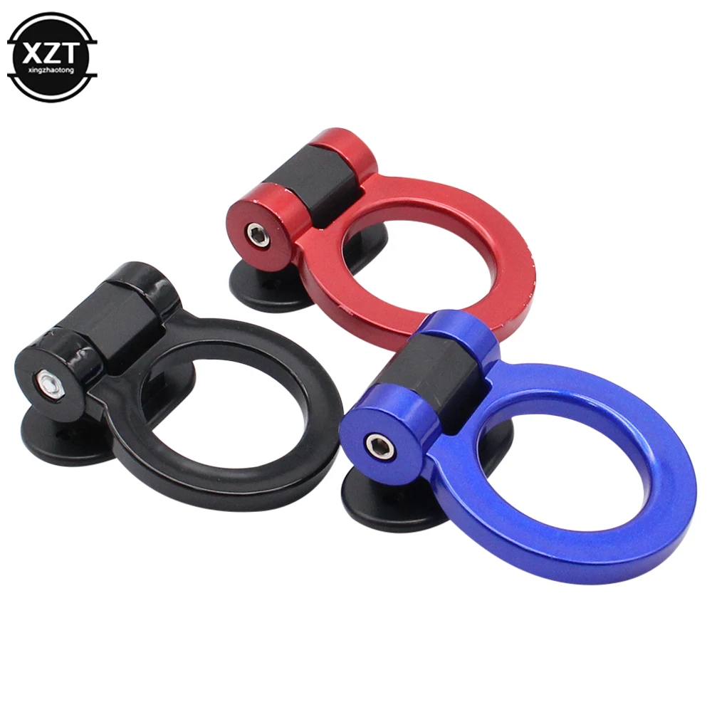 Trailer Hook Sticker ABS Car Styling Trailer Hooks Sticker Decoration Car Auto Rear Front Trailer Simulation Racing Ring Vehicle Towing Hook