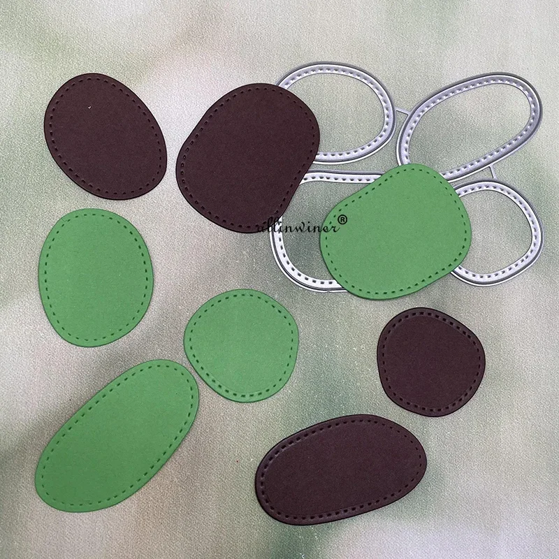 Ovale Dialog-Dekoration, Metall-Stanzformen für DIY Scrapbooking, Album, Papier, Karten, dekoratives Handwerk, Prägung, Stanzformen