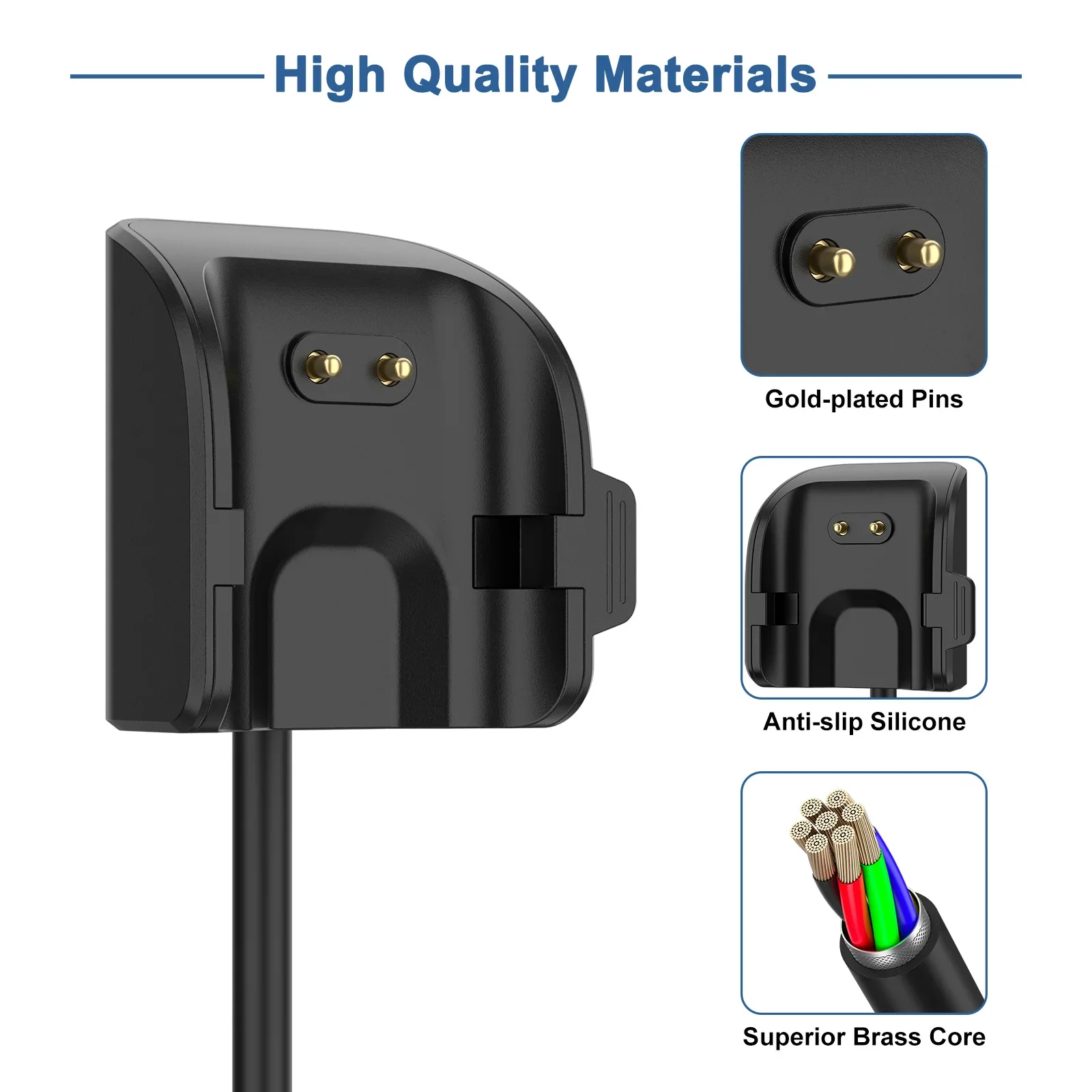 Cavo Di Ricarica USB Per Galaxy Fit 2 SM-R220 - Dock Stazione Di Ricarica, Adattatore Per Power Bank E PC, Lunghezza 1m