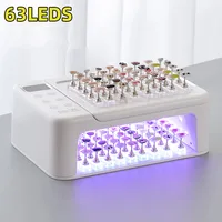 63LEDS Uv Led Lamp for Nails Press on Nail Lamp with Arm Rest Lamp for Manicure 5 Timers Gel Polish Drying Lamp Nail Salon Tools 1
