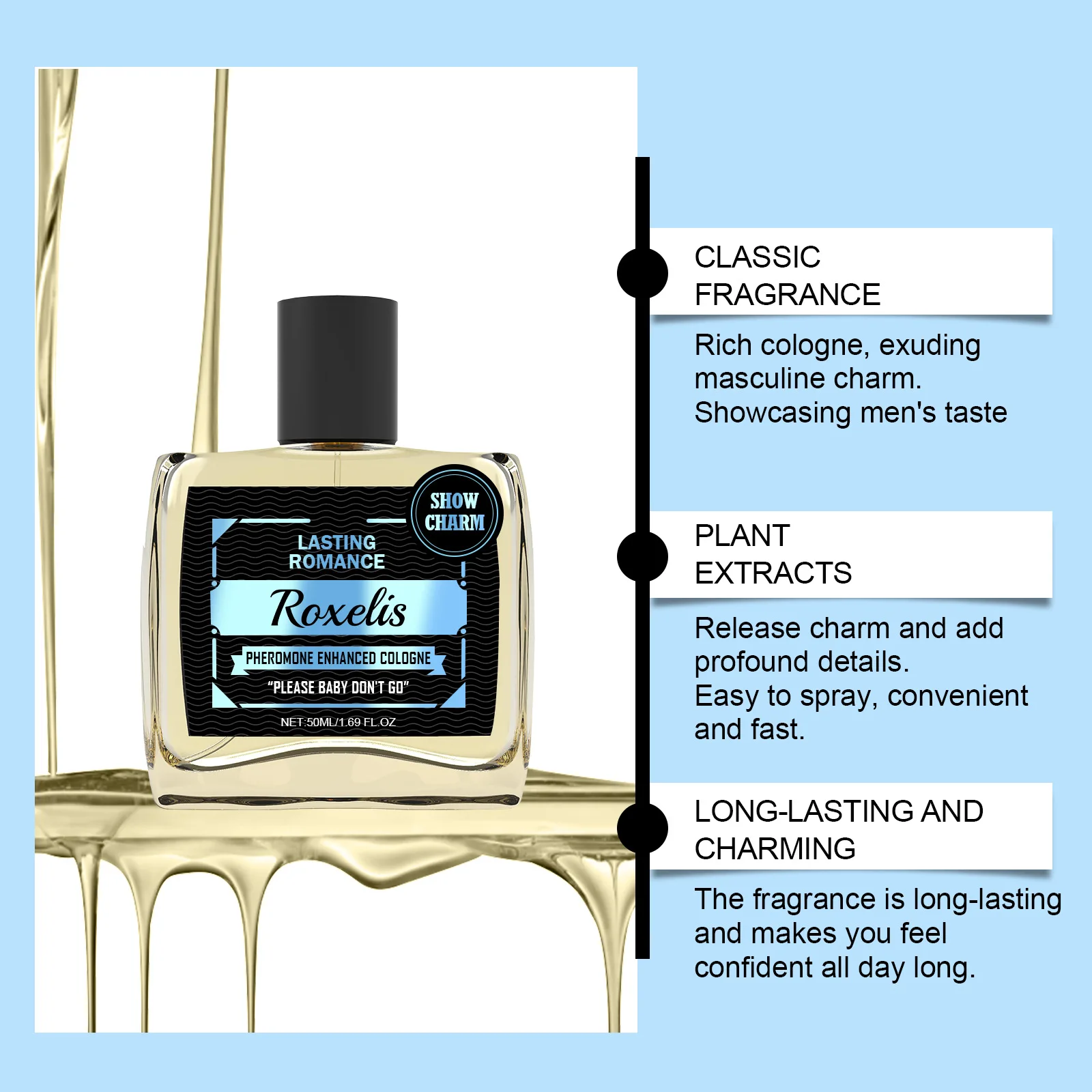 Men's Cologne Perfume Naturally Fresh Mild Aroma Men's Fragrance Perfume Deodorant
