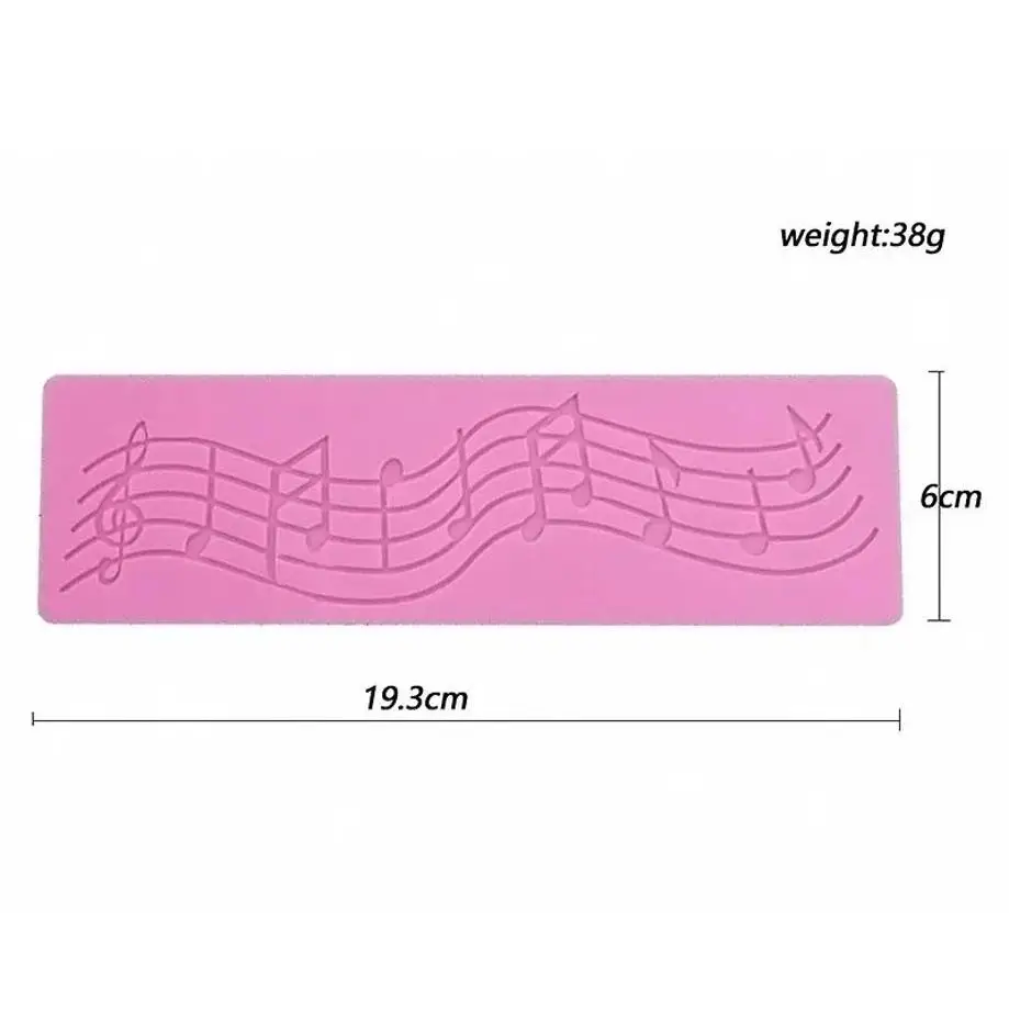 1Pcs Cake Decoration Molds Music Lace Silicone Mold Lace Note Silicone Cake Wedding Cookie Chocolate Silicone Molds Pastry Tools