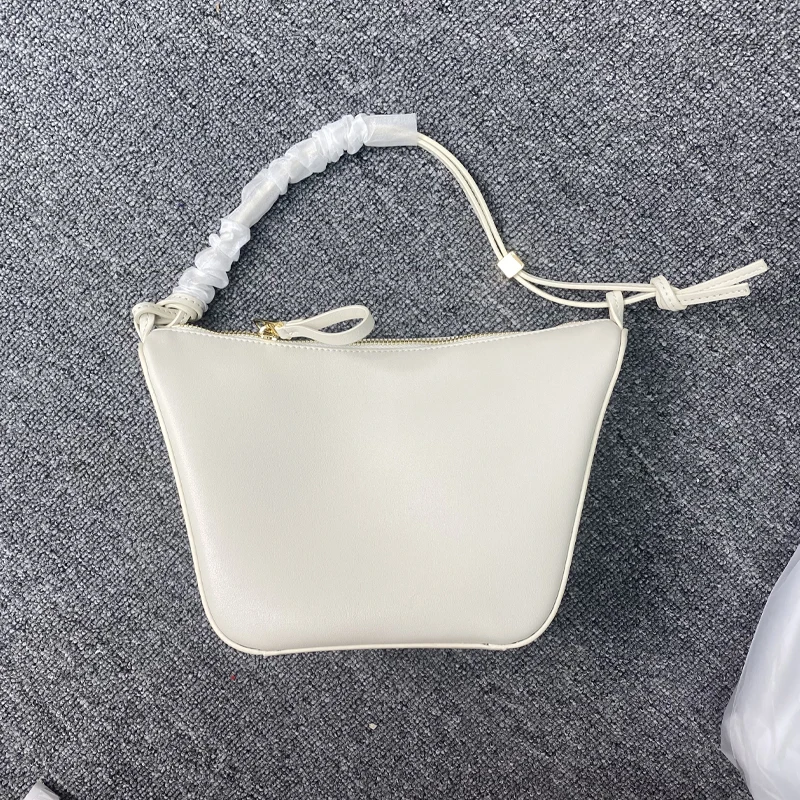 100% Genuine Leather Luxury Brand Women's Handbags Bucket Bag 2024 Trend Black Shoulder Crossbody Bag Large Capacity Tote Bags