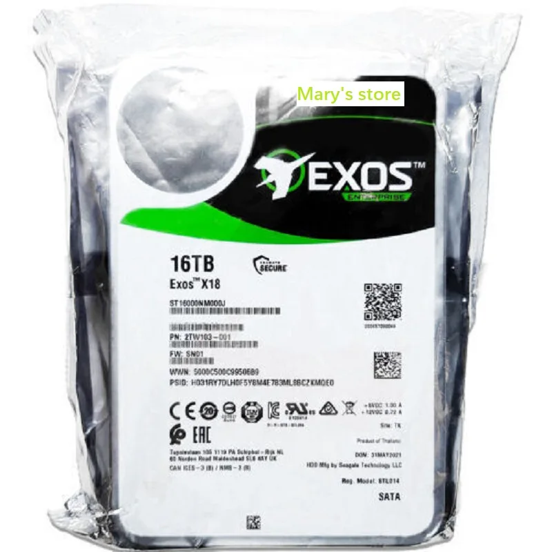 Exos X18 16TB SATA 6Gbs Enterprise Internal Hard Drive hard drive