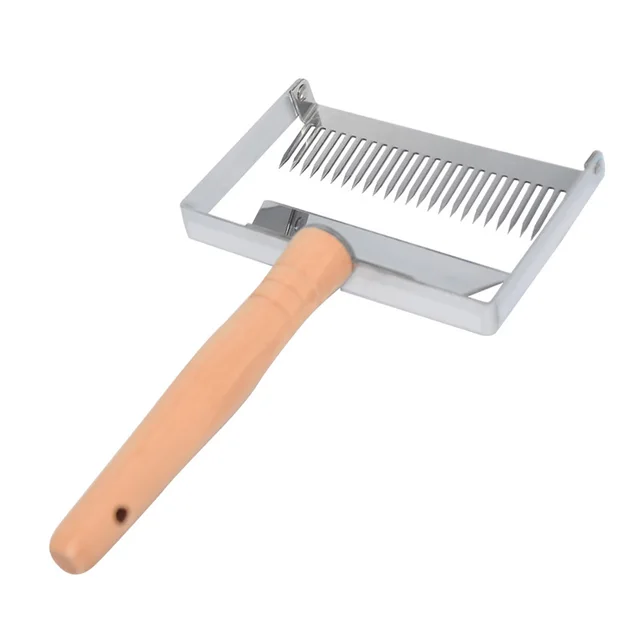 Rozsdamentes Acél Fa Fogantyú Tűtípus Mézkaparó Vágó Méz Fésű Késkaparó Lapátok Mézes Villa Méhészkészletek - Image 2