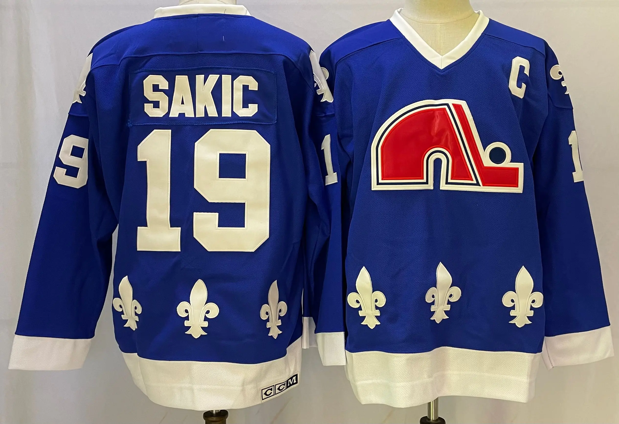 Sakic Jersey 19 Quebec Ice Hockey Jersey 21 Forsberg Jersey Retro Sport Sweater Old Team Stitched Letters Numbers S-XXXL