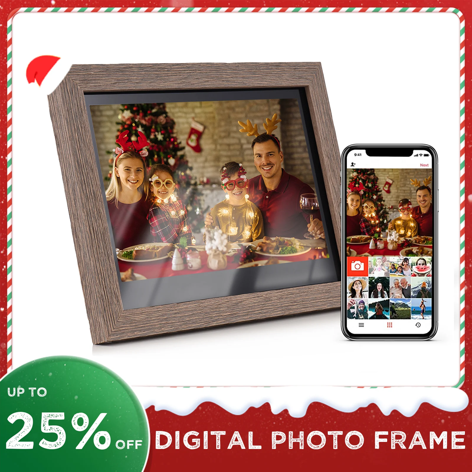 Andoer 10.1inch Wifi Digital Photo Frame 1280*800 Ips Touch Screen