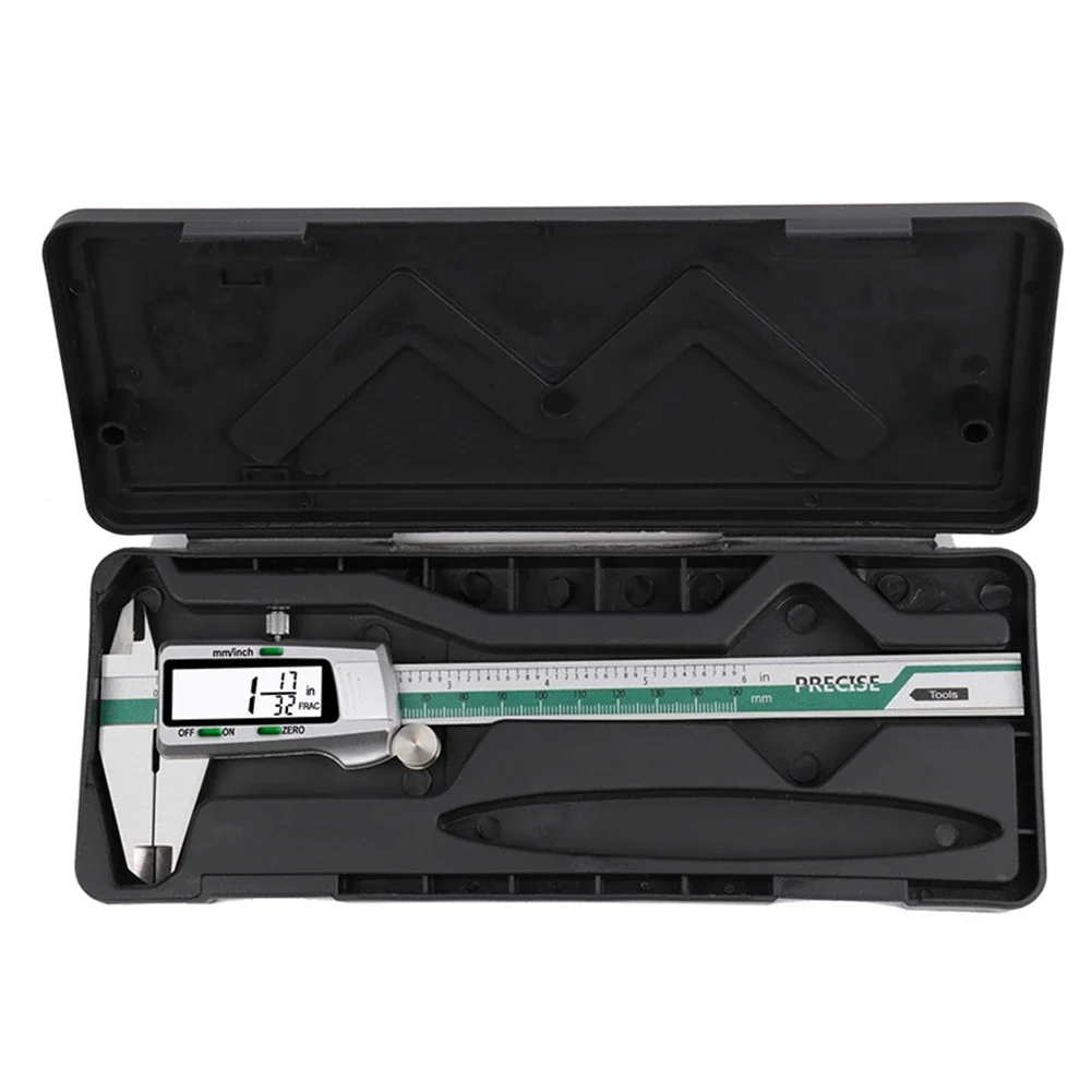 8-Inch Stainless Steel Vernier Caliper - High Precision Manual Measuring Tool, Metric Scale