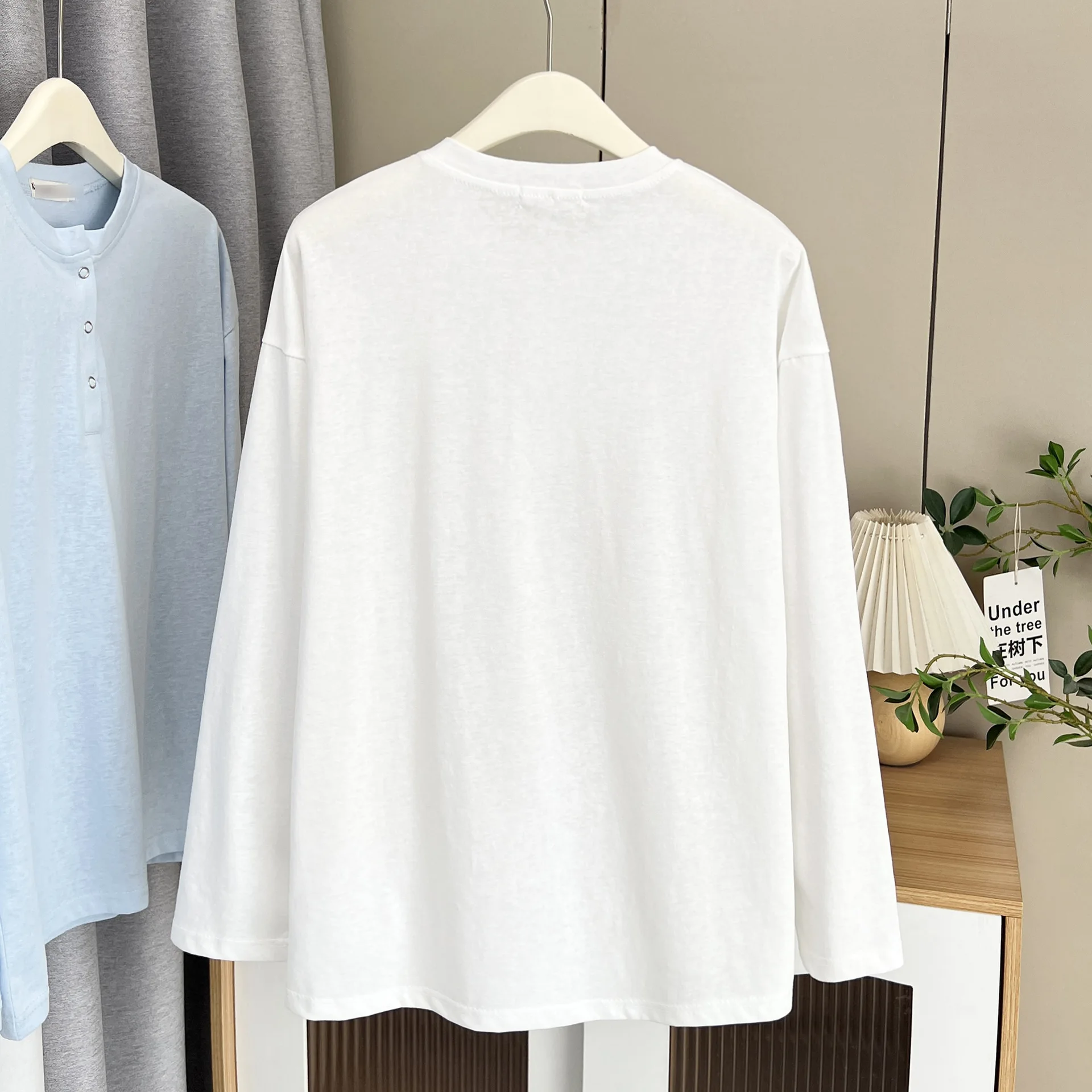 Fashion Plus Size Women's T-Shirt Autumn New Simple And Casual Basic Long Sleeve Tops 810